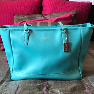 Robin’s egg blue Coach bag